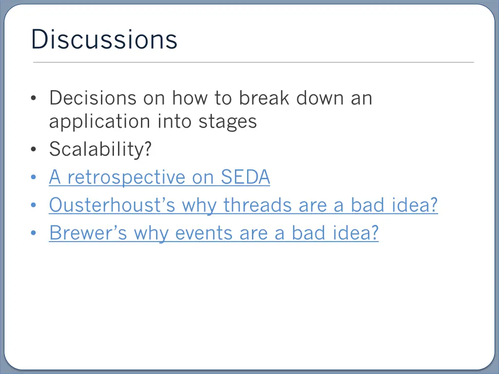 discussions
