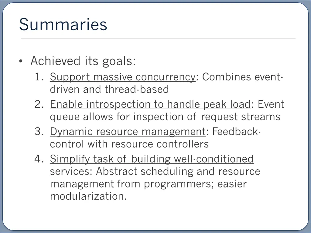 summaries
