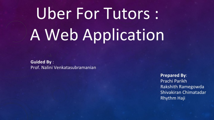 uber for tutors a web application