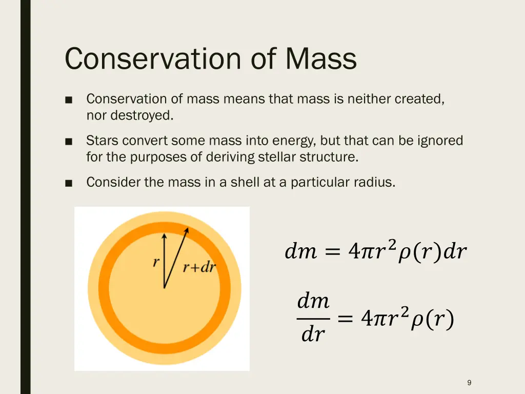 conservation of mass