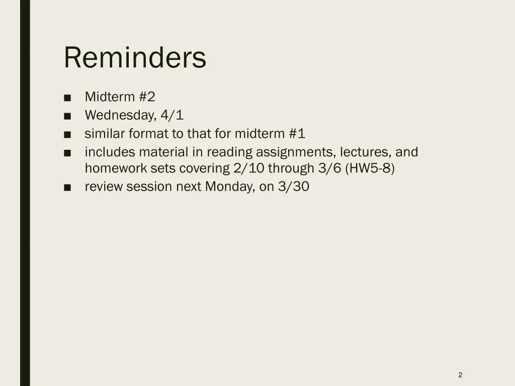 reminders