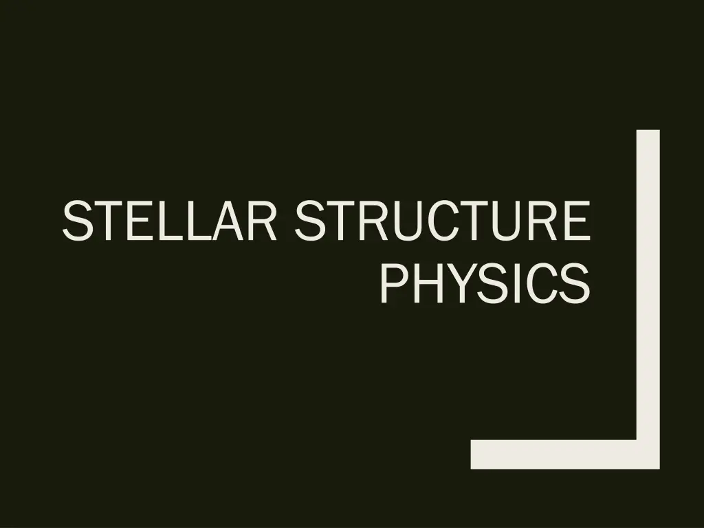 stellar structure