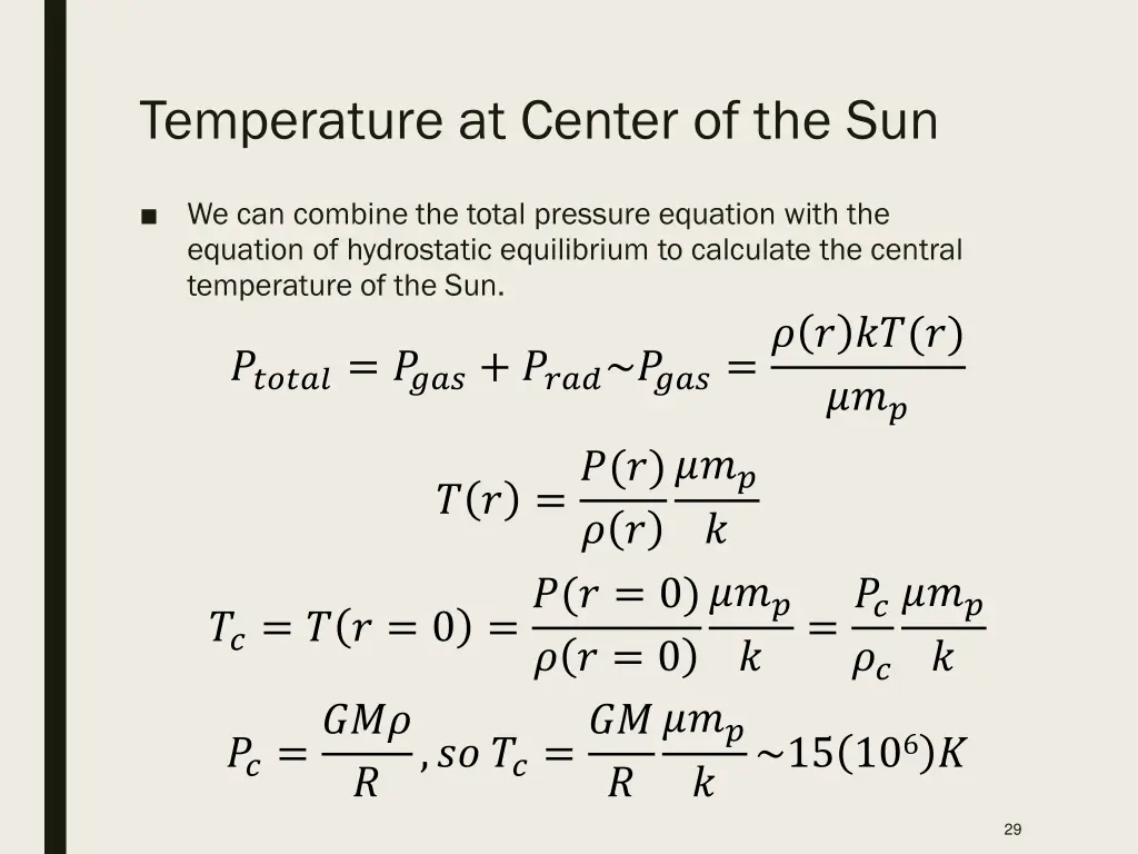 temperature at center of the sun