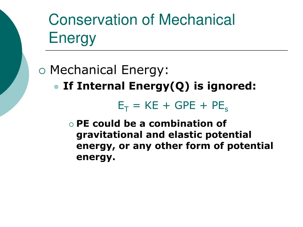 conservation of mechanical energy 2