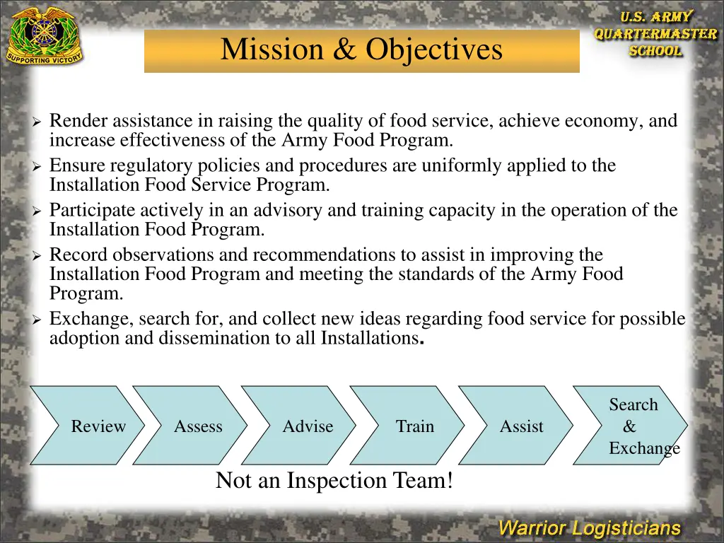 mission objectives