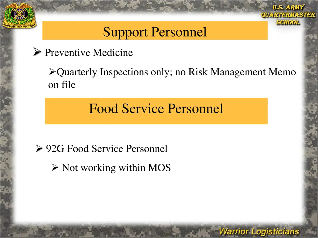 support personnel