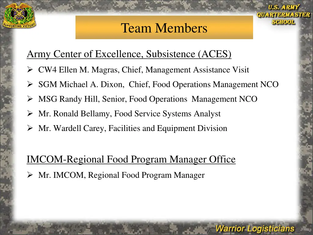 team members