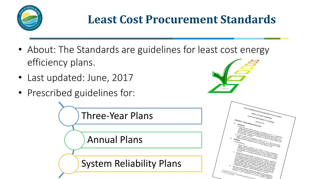 least cost procurement standards