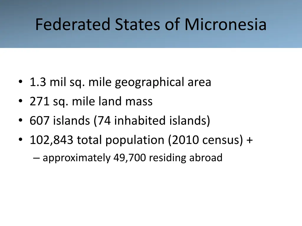 federated states of micronesia federated states