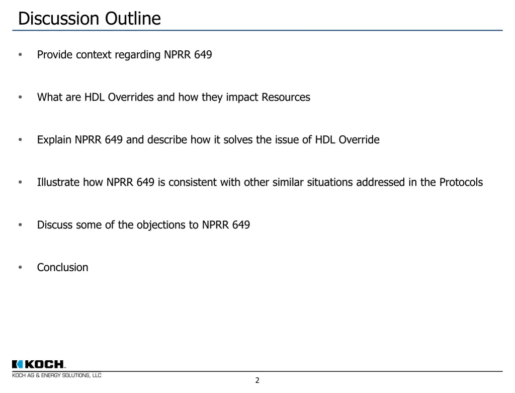 discussion outline
