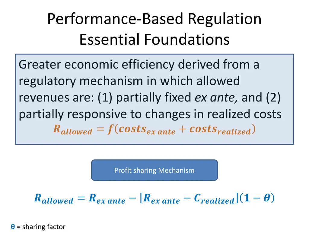 performance based regulation essential foundations