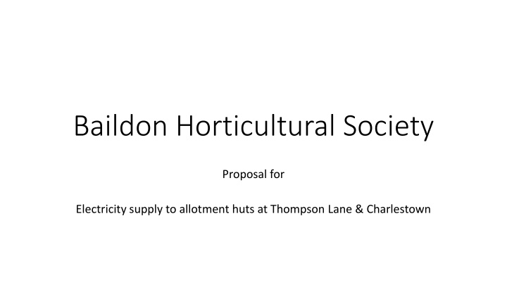 baildon horticultural society