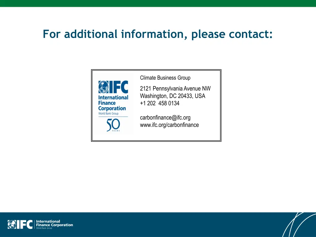 for additional information please contact