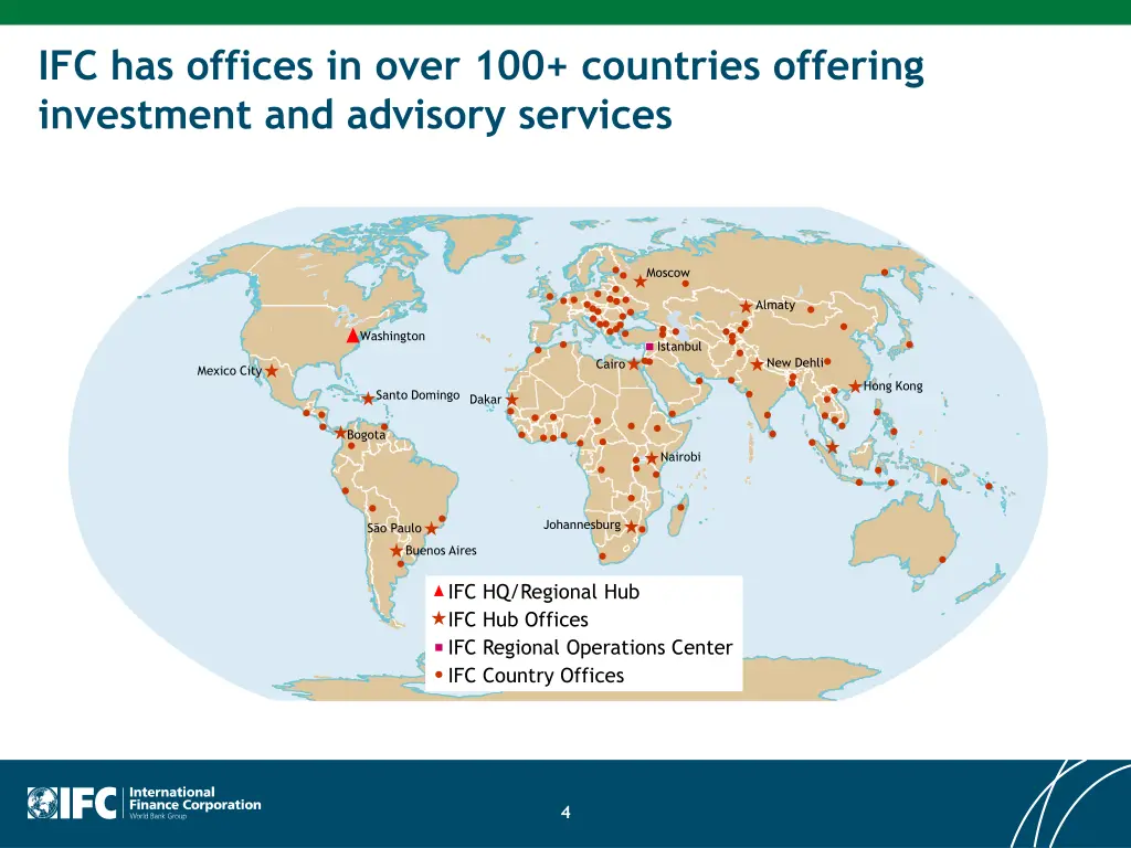 ifc has offices in over 100 countries offering