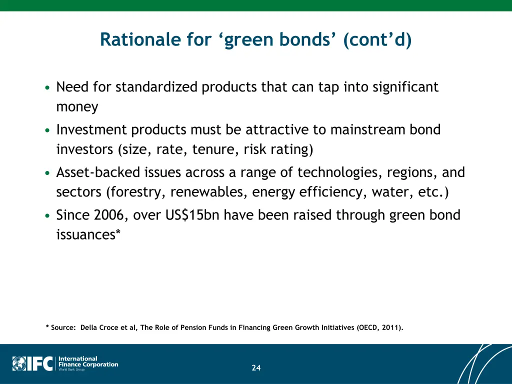 rationale for green bonds cont d