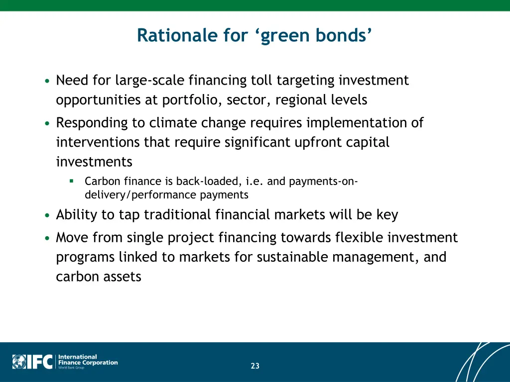 rationale for green bonds