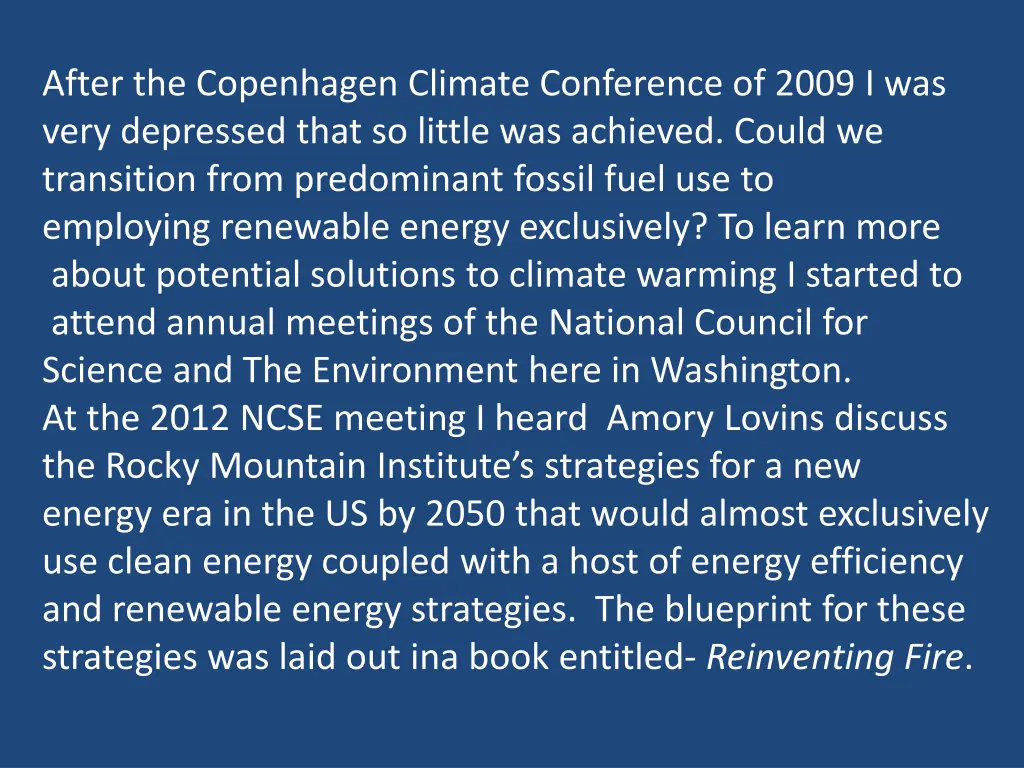 after the copenhagen climate conference of 2009