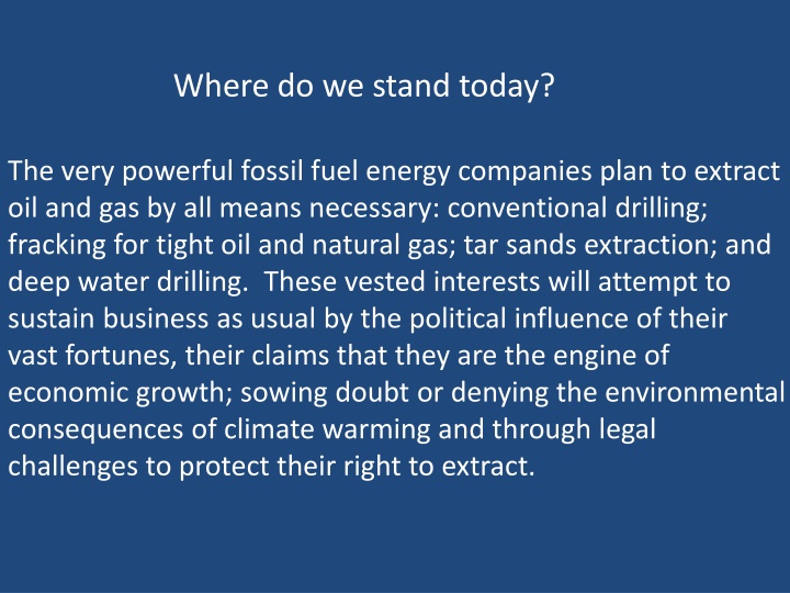 where do we stand today