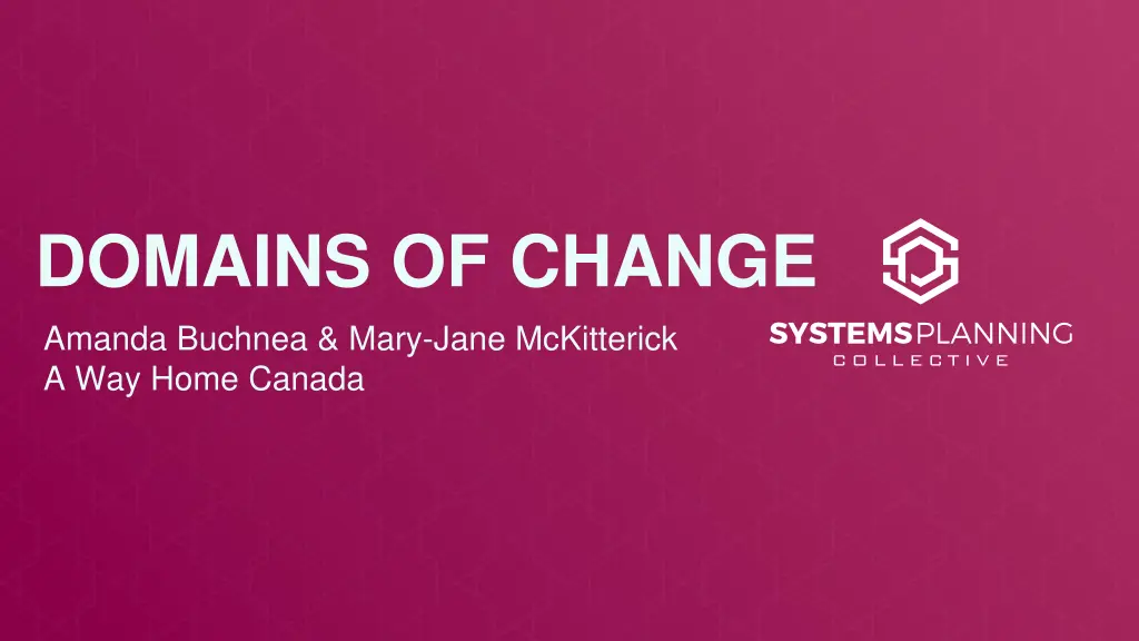 domains of change amanda buchnea mary jane