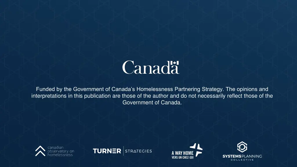 funded by the government of canada s homelessness