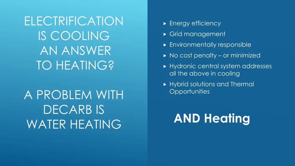 electrification is cooling an answer to heating