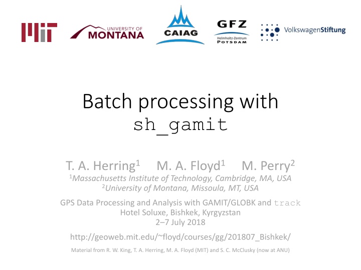batch processing with sh gamit