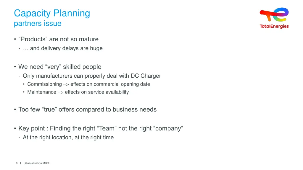 capacity planning partners issue