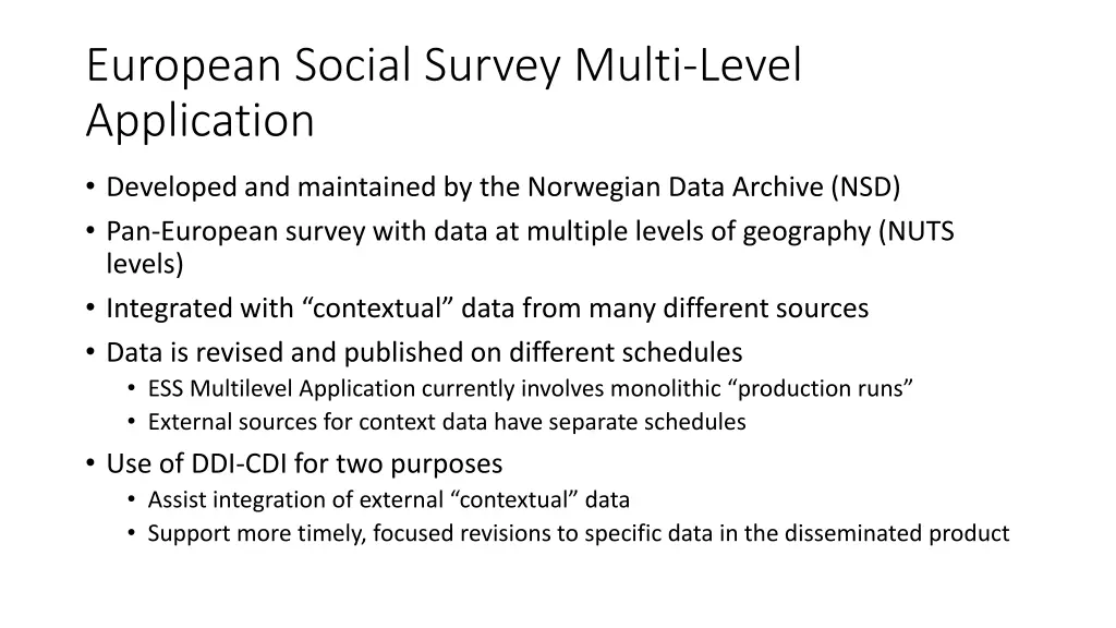 european social survey multi level application