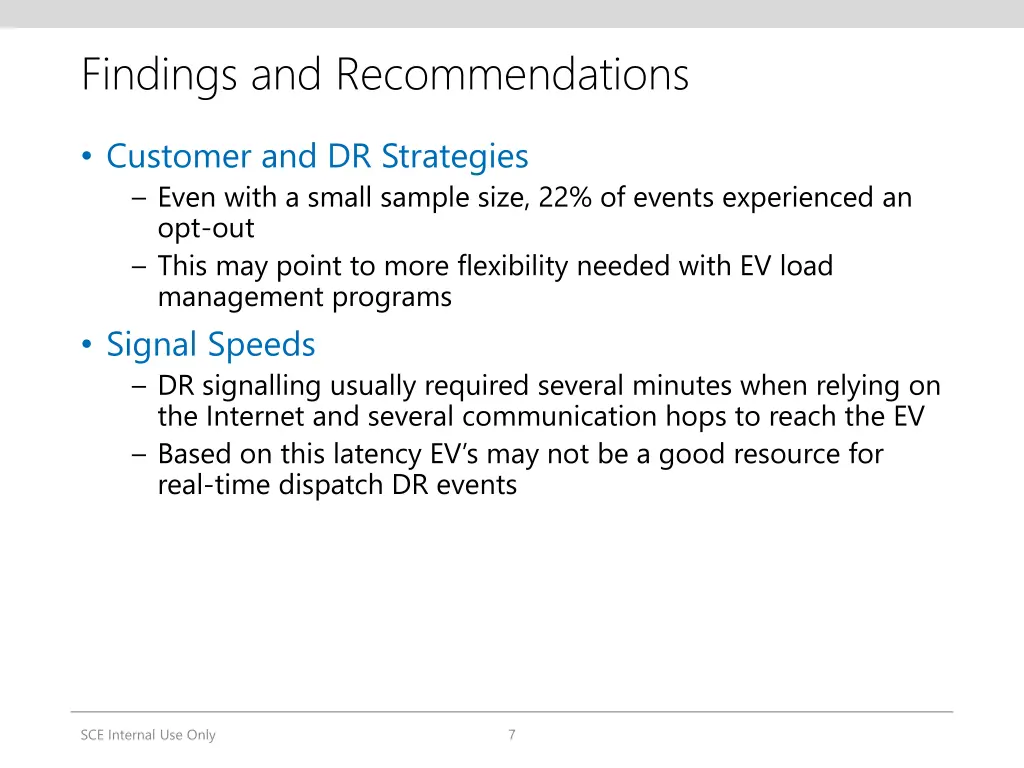 findings and recommendations 1