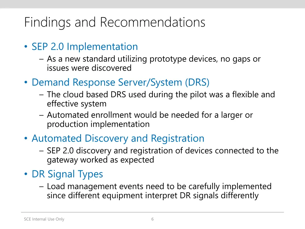findings and recommendations