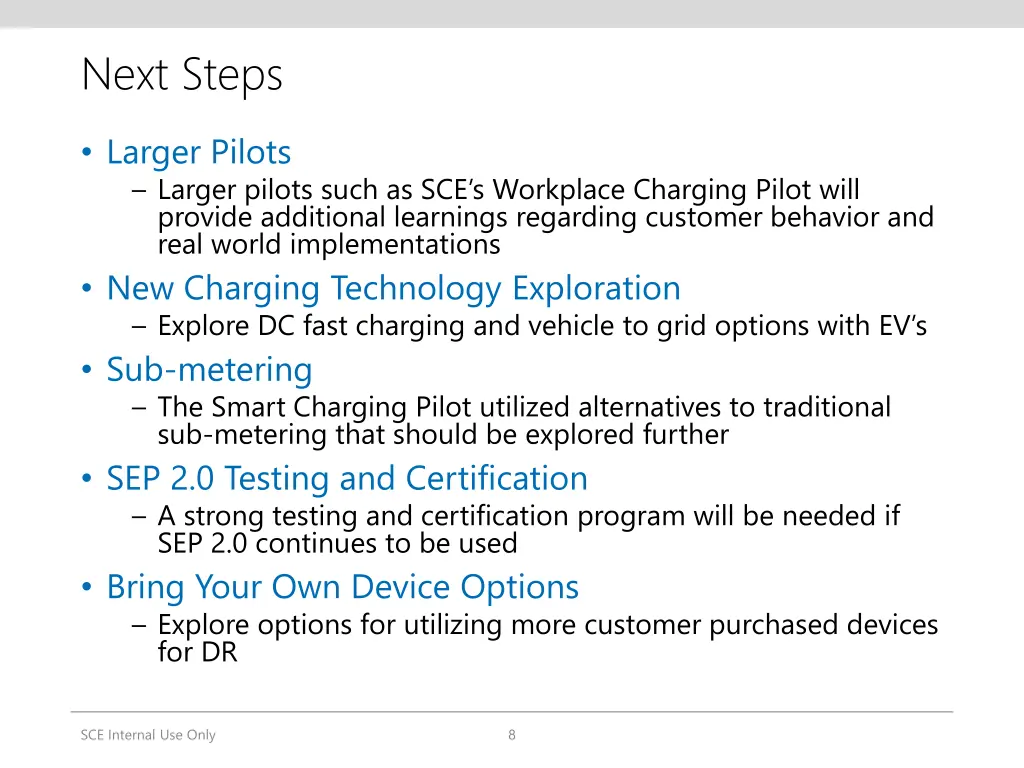 next steps