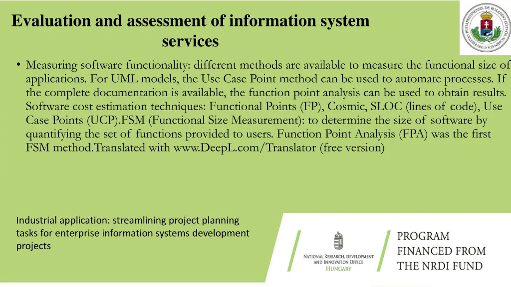 evaluation and assessment of information system