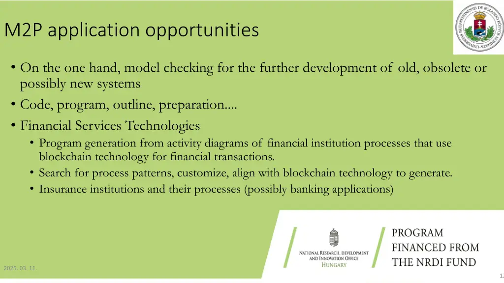 m2p application opportunities