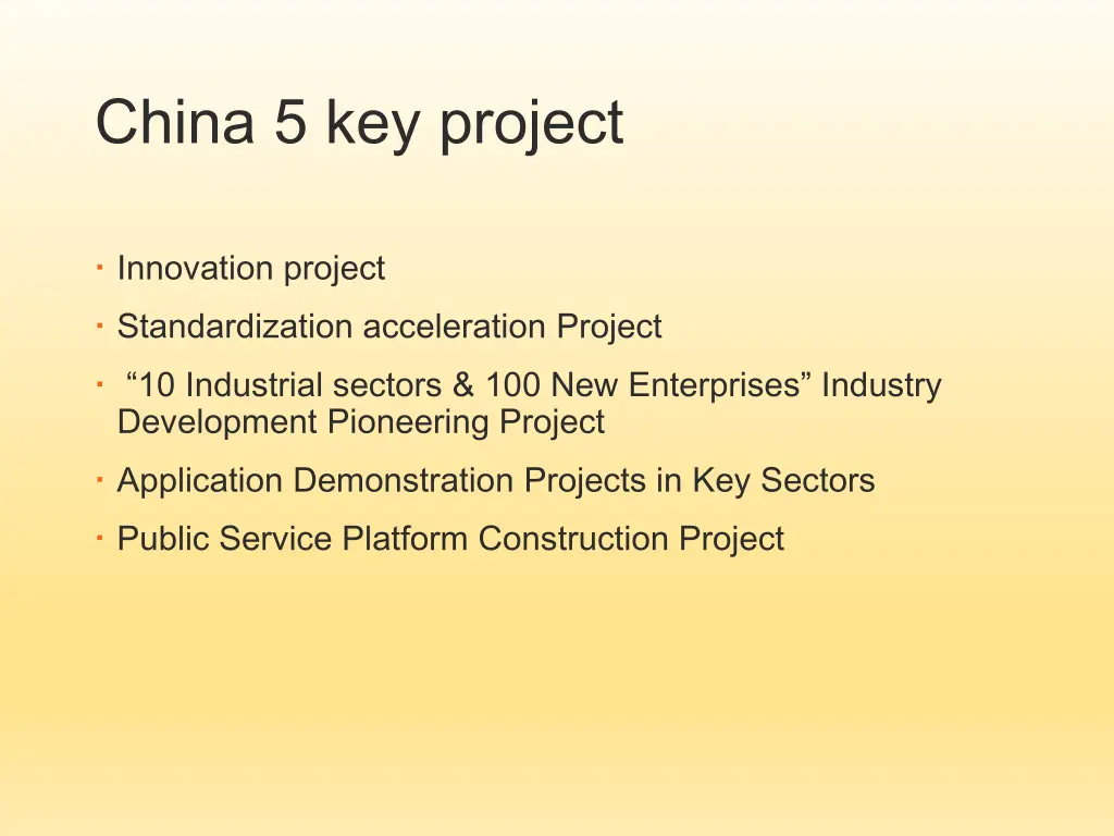 china 5 key project