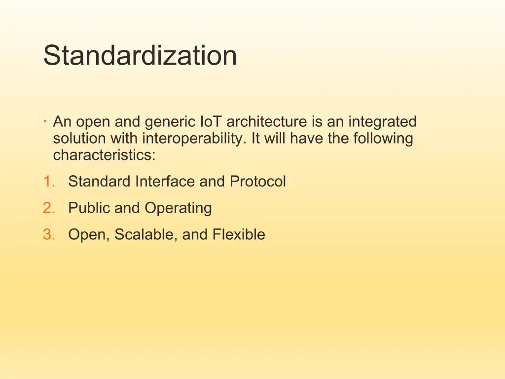 standardization