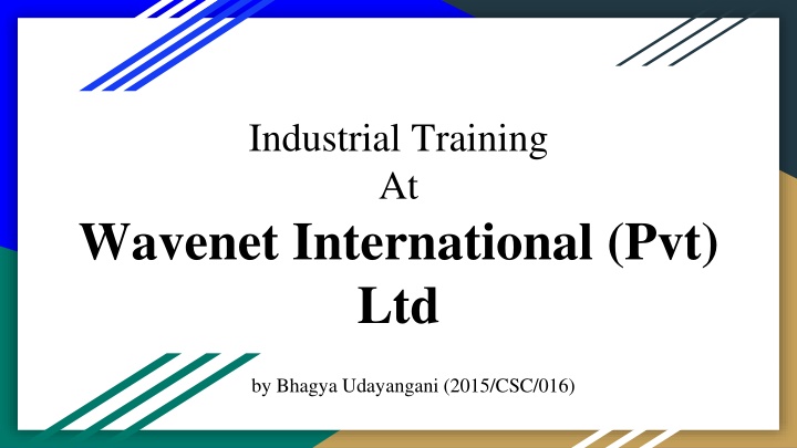 industrial training at