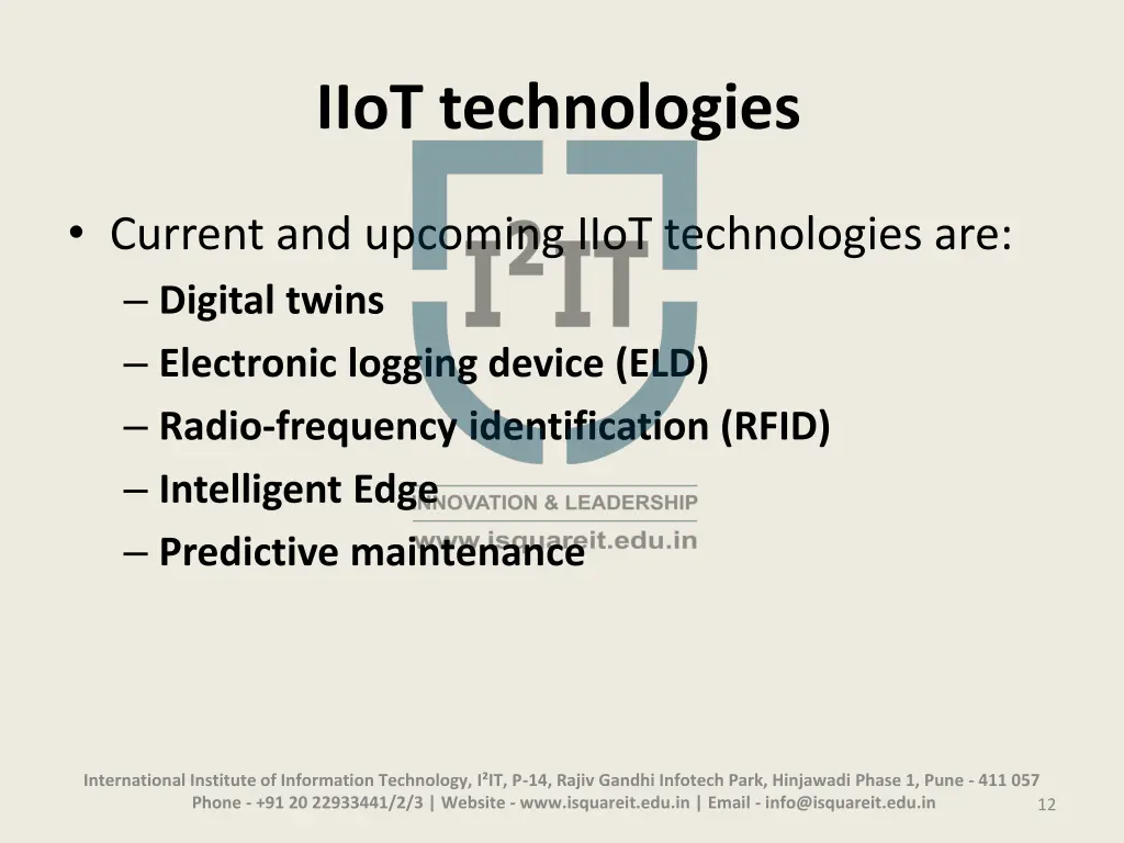 iiot technologies