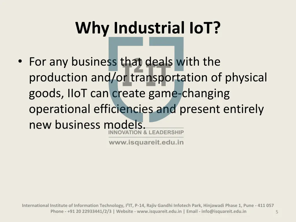 why industrial iot