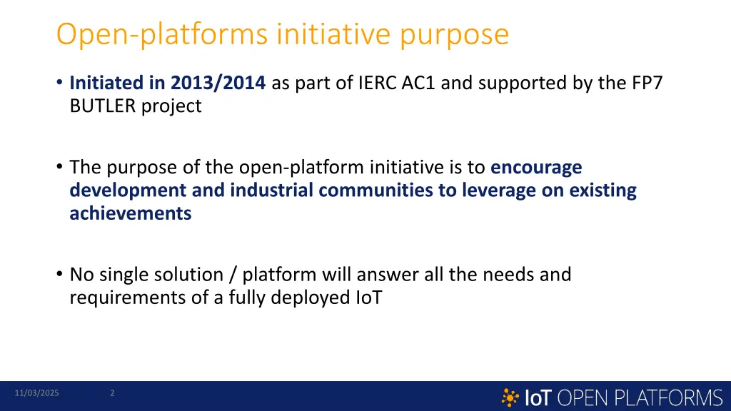 open platforms initiative purpose