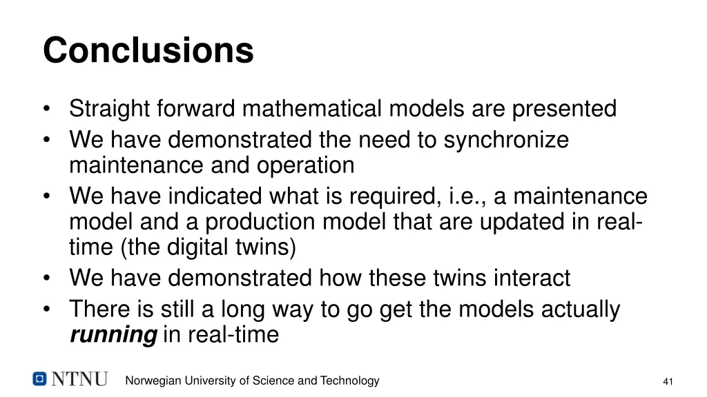 conclusions