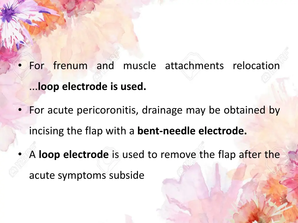 for frenum and muscle attachments relocation