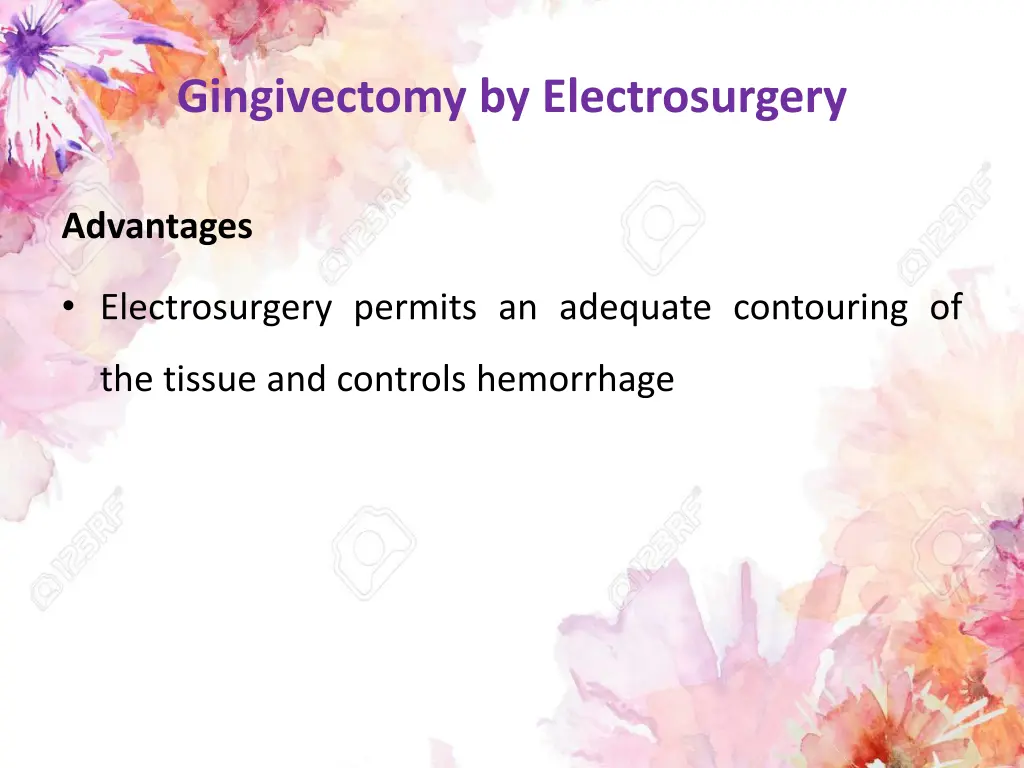 gingivectomy by electrosurgery