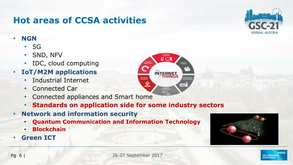 hot areas of ccsa activities