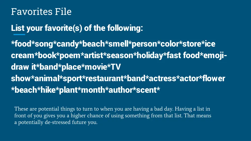 favorites file