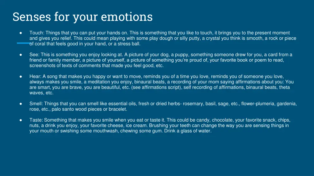 senses for your emotions