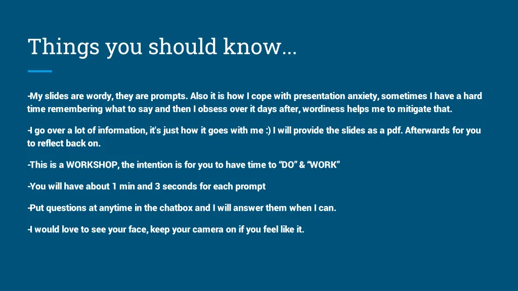 things you should know