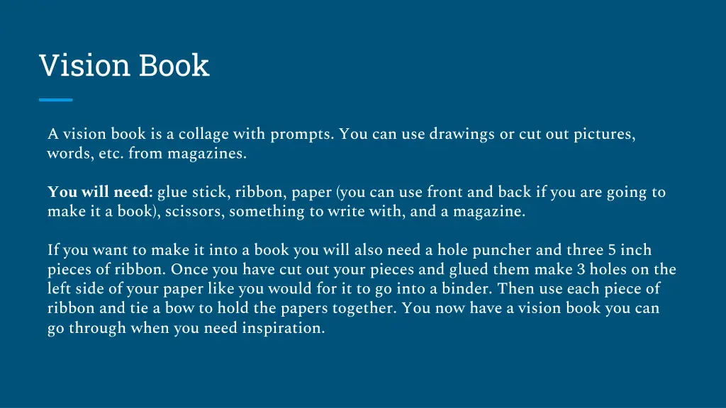 vision book