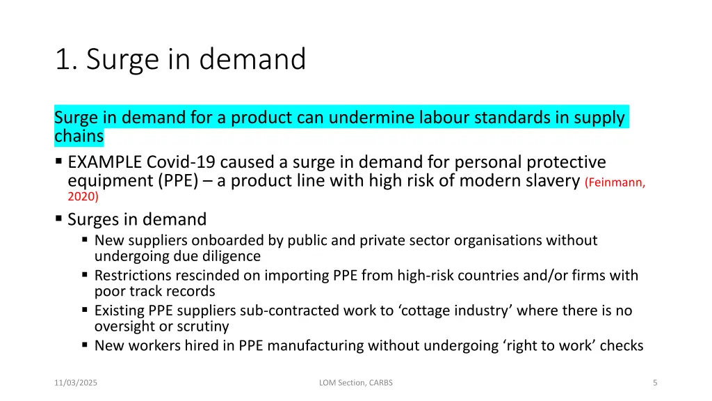 1 surge in demand
