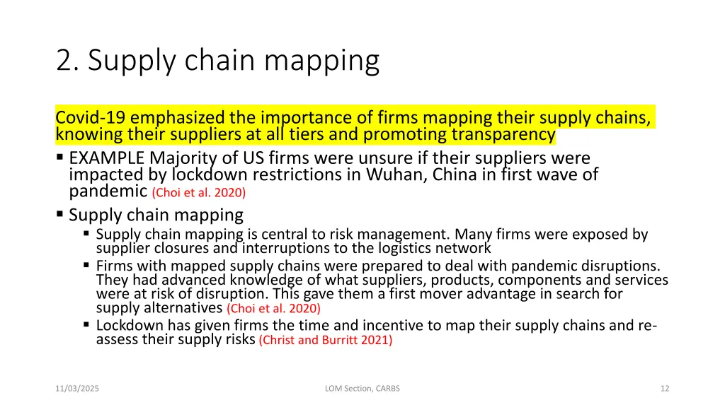 2 supply chain mapping