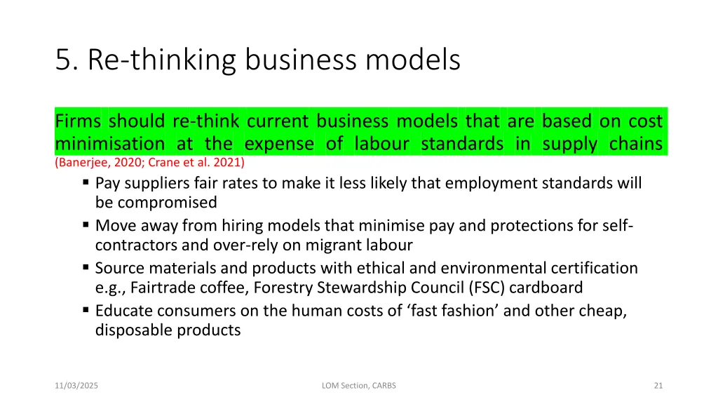 5 re thinking business models